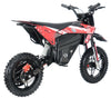 Red and black electric bike on a white background