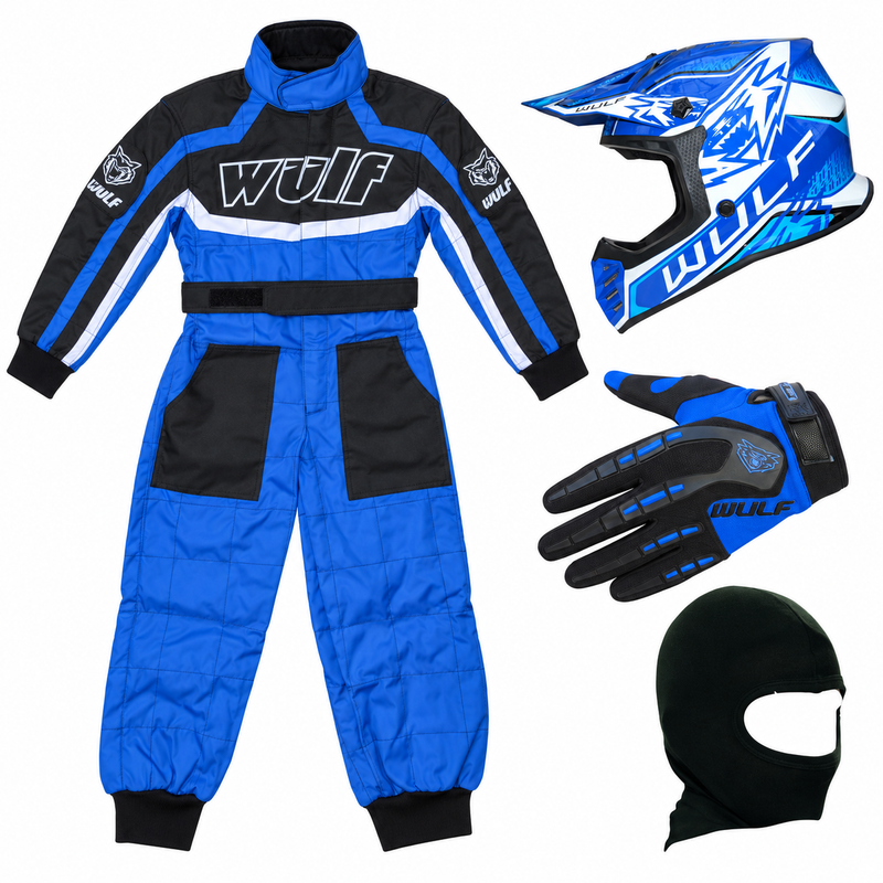 Wulfsport Clothing & Helmet Discount Bundle Deal - Blue
