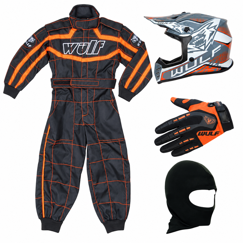 Wulfsport Clothing & Helmet Discount Bundle Deal - Orange