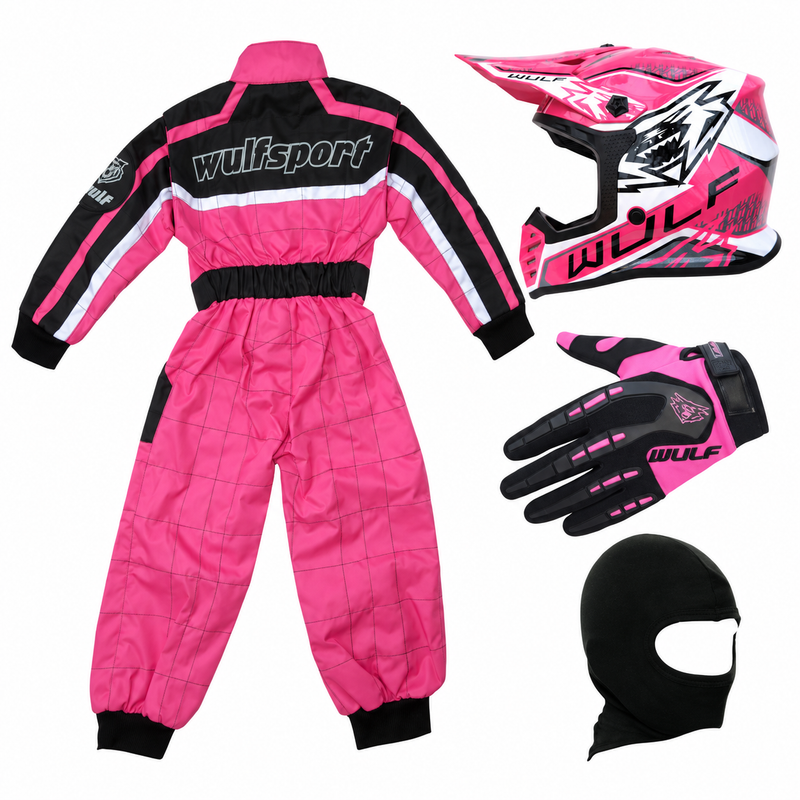 Wulfsport Clothing & Helmet Discount Bundle Deal - Pink