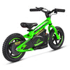 Bright green and black kids electric balance bike 12" wheels