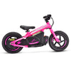 Bright pink and black kids electric balance bike 12" wheels