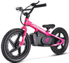 Bright pink and black kids electric balance bike 16" wheels\
