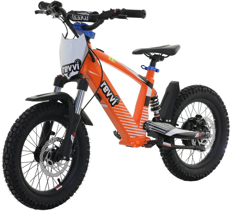 Kids 24v 600w Revvi 16" XL Electric Bike - Orange