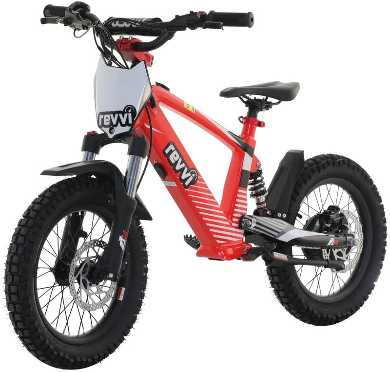 Kids 24v 600w Revvi 16" XL Electric Bike - Red