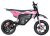 Pink and black dirt bike on a white background