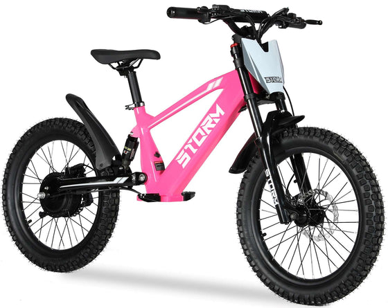 Kids 20" Electric Balance Bike - Pink