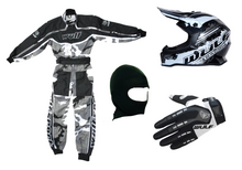  Wulfsport Clothing & Helmet Discount Bundle Deal  - Grey Camo