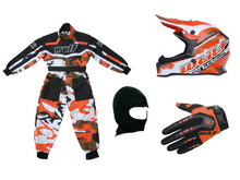  Wulfsport Clothing & Helmet Discount Bundle Deal - Orange Camo