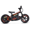 black and red kids electric balance bike with 12" wheel