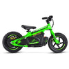 Bright green and black kids electric balance bike 12" wheels